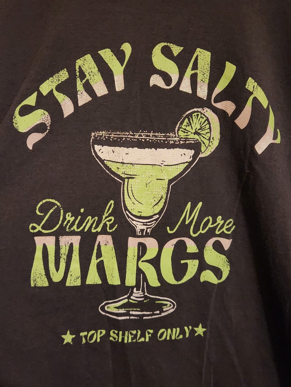 Maurices Stay Salty Drink More Margs Graphic Tee - Gray/Green Margaritas 1x